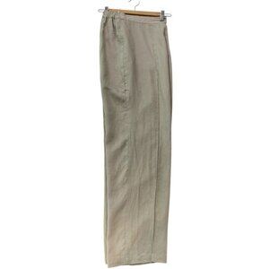 Breezed TARAVAO Flowy trousers pants 100% linen neutral tan size medium wide leg